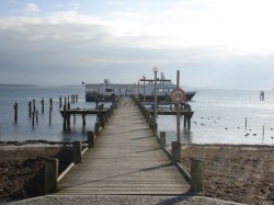 Ansicht Fähranleger am Haff - Ausflugsschiff